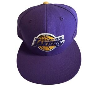 Mitchell & Ness VTG Hat Mens 7 7/8 Purple LA Lakers Hardwood Classics Fitted Cap